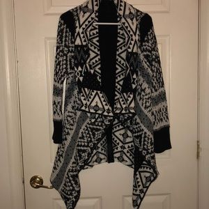 Drape, open front cardigan